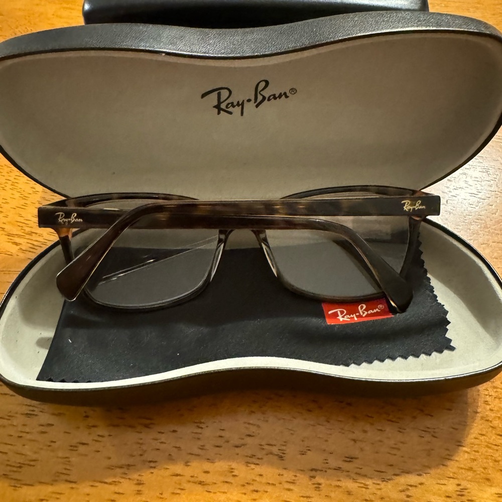 Ray-Ban prescription reading glasses.